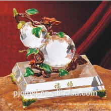 crystal calabash with base for home decoration gift